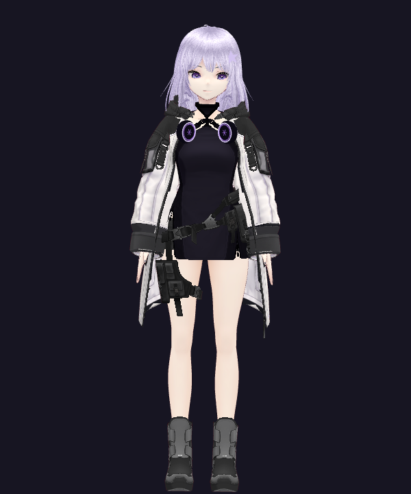 Animiyu wearing the default ivory coat and headphones